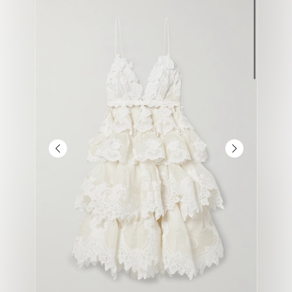 NWT Zimmermann Crush Tiered Lace Minidress
Ivory White Crush Tiered Ruffle Dress - Picture 5 of 15